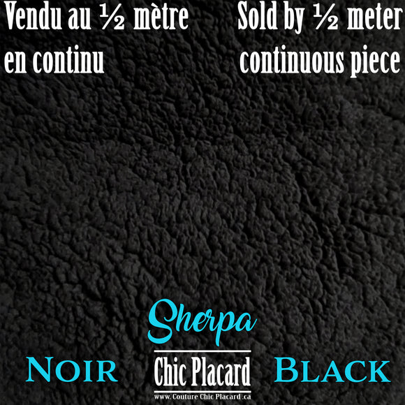 Sherpa Noir (au demi-mètre, en continu)