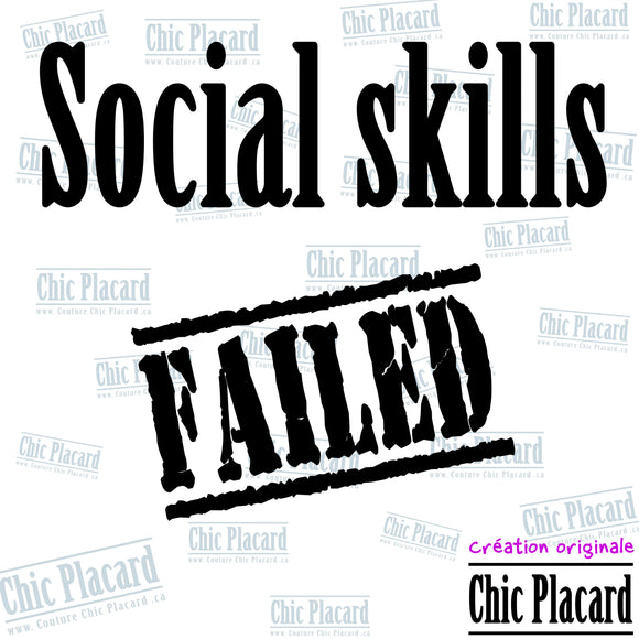Digital PNG file: Social skills failed