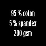 Noir - Tricot de coton 200 gsm (au demi-mètre)