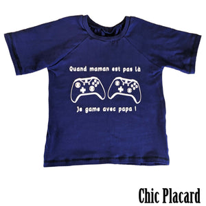 T-shirt - I play with dad - Child 3 years old