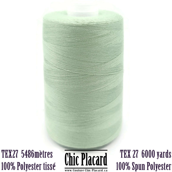 Tex27 Woven Polyester Yarn 5486m - Sage Green 8465